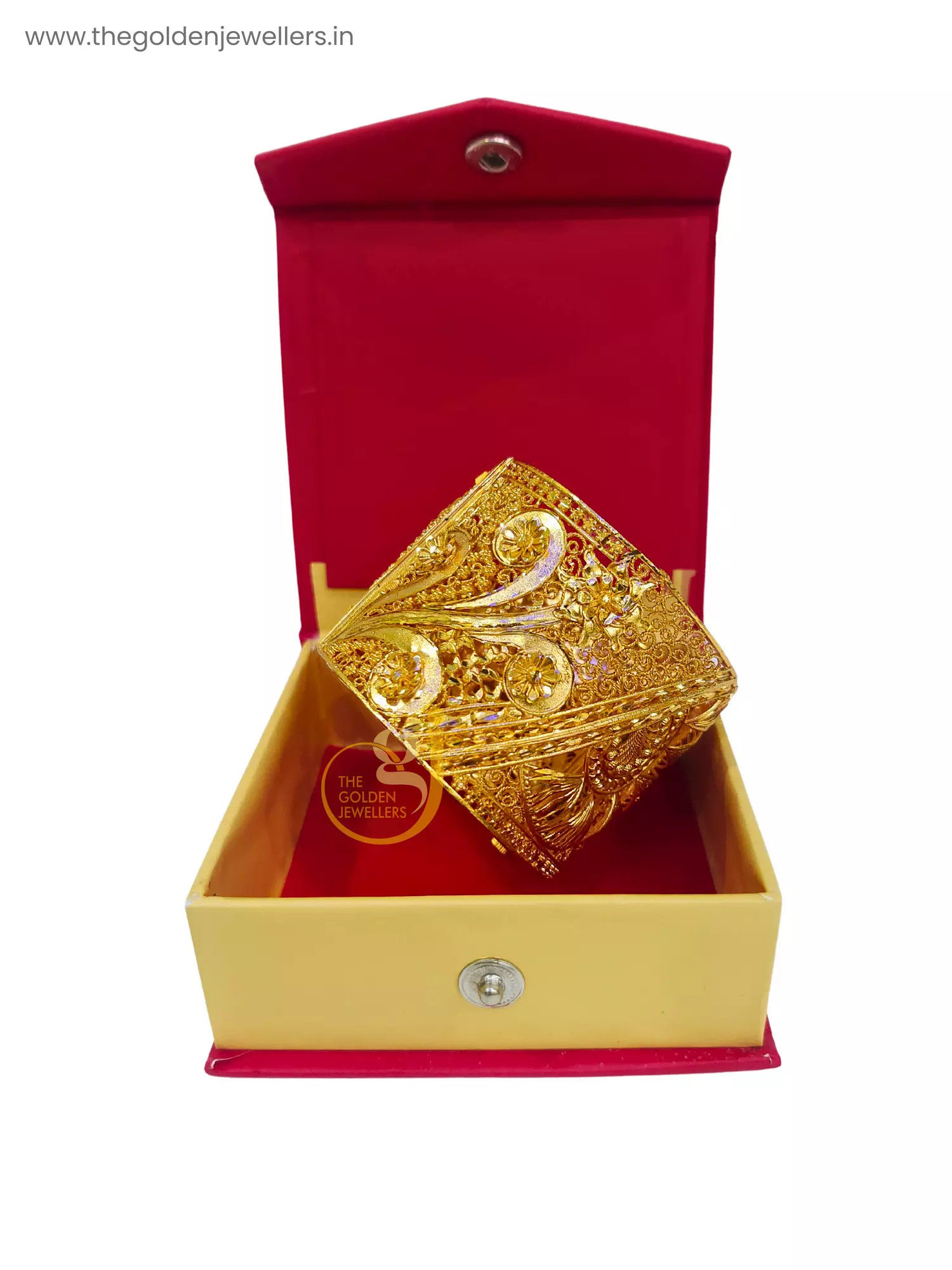 Gold Plated Heavy Flower Work Chur Single Piece - Kouri Jewels's Trending Pujo Collection