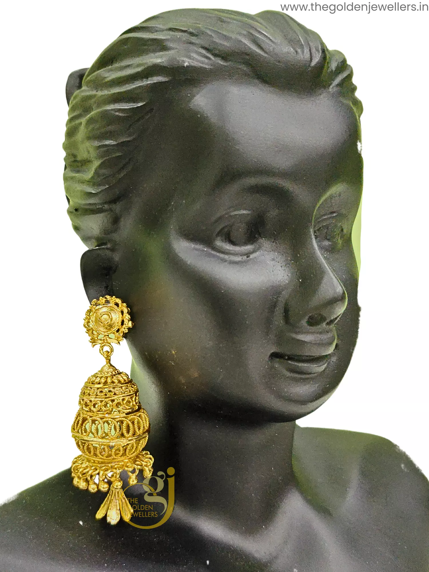 Gold Plated Layered Jhumka Earrings - Kouri Jewels's Trending Pujo Collection