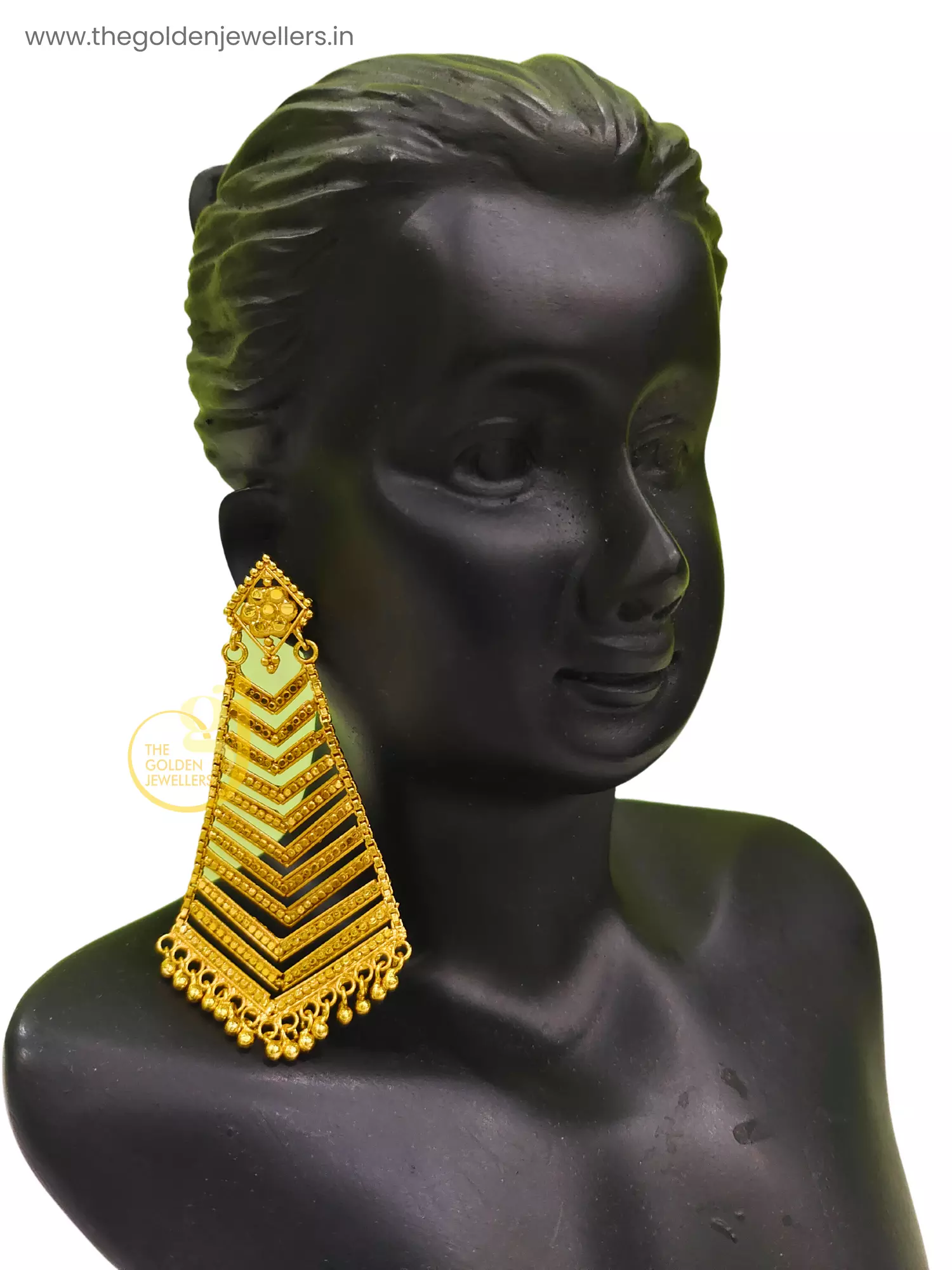 Gold Plated Long Trendy Jhumka Earrings - Kouri Jewels's Trending Pujo Collection