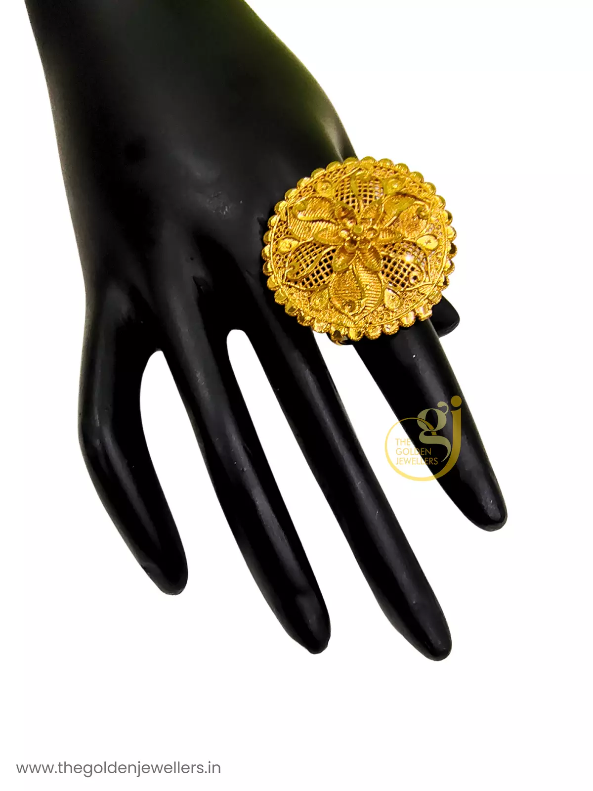 Gold Plated Finger Ring Design 1 - Kouri Jewels's Trending Pujo Collection