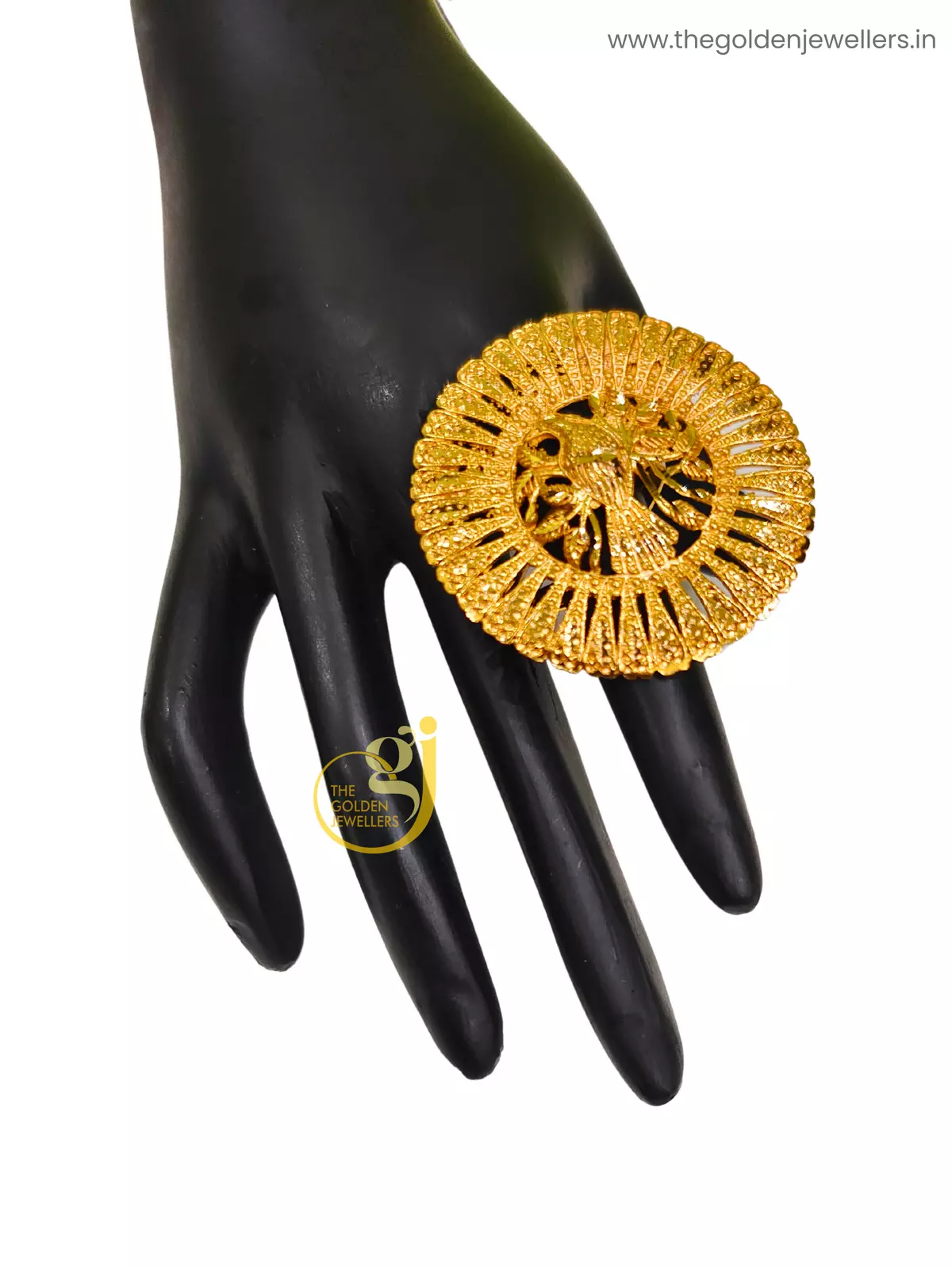 Gold Plated Finger Ring Design 3 - Kouri Jewels's Trending Pujo Collection