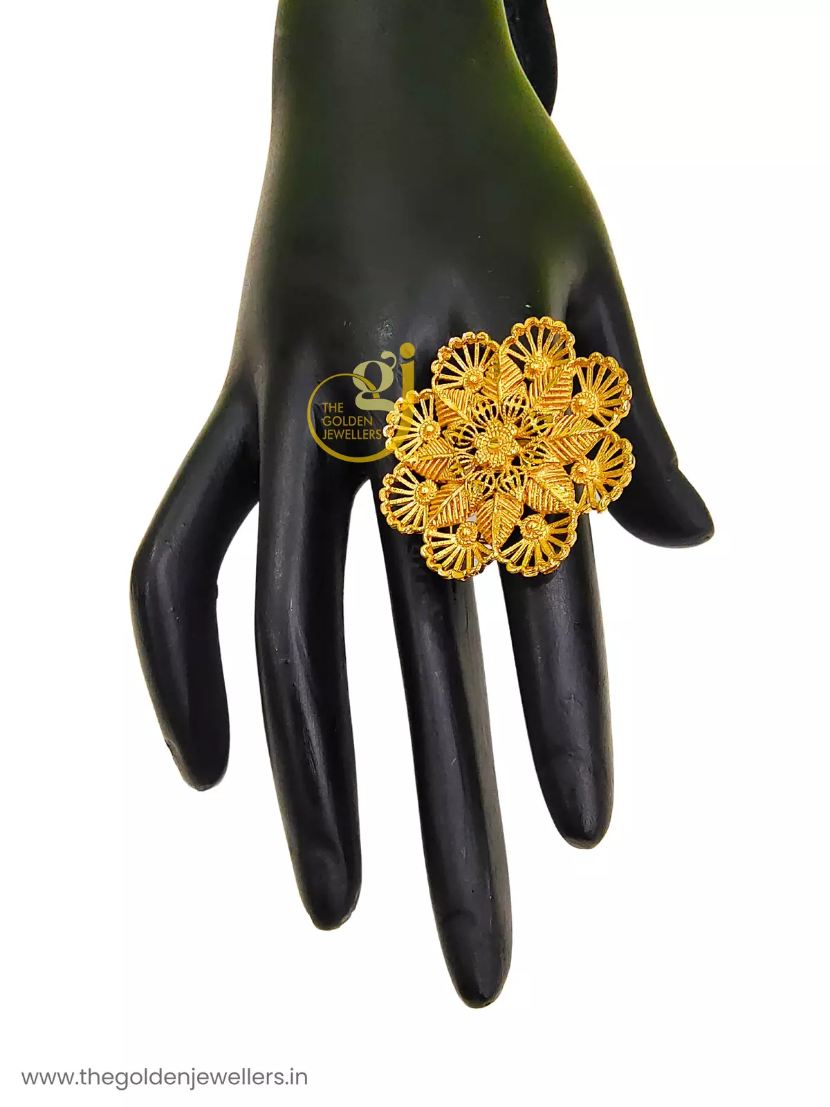 Gold Plated Finger Ring Design 4 - Kouri Jewels's Trending Pujo Collection