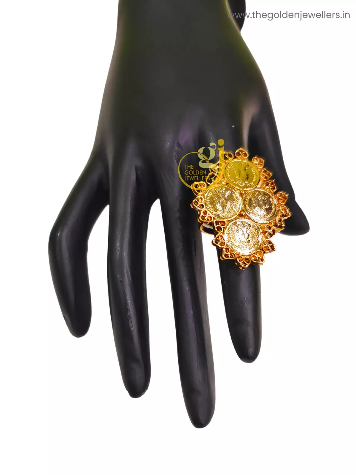 Gold Plated Finger Ring Design 12 - Kouri Jewels's Trending Pujo Collection