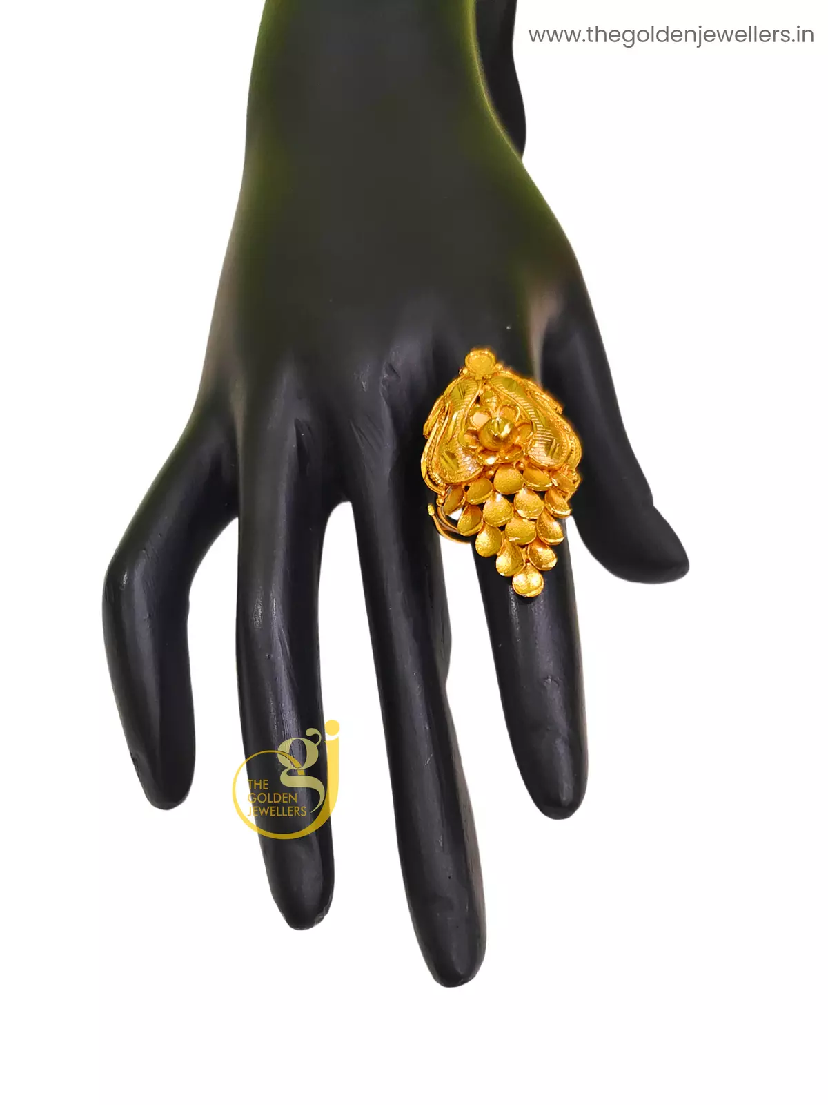 Gold Plated Finger Ring Design 13 - Kouri Jewels's Trending Pujo Collection