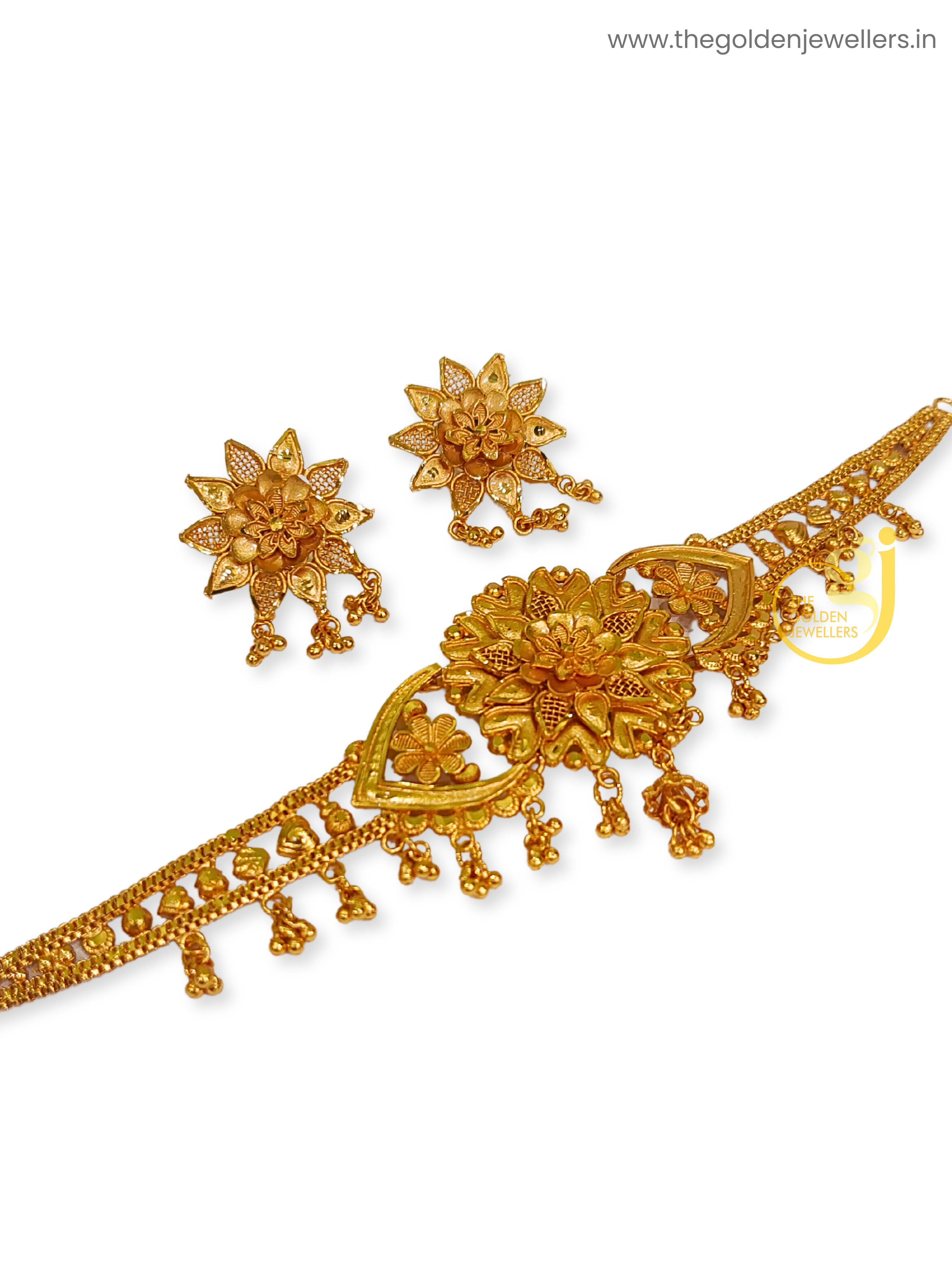 Simple Gold Plated Chokar Design 2 - Kouri Jewels's Trending Pujo Collection