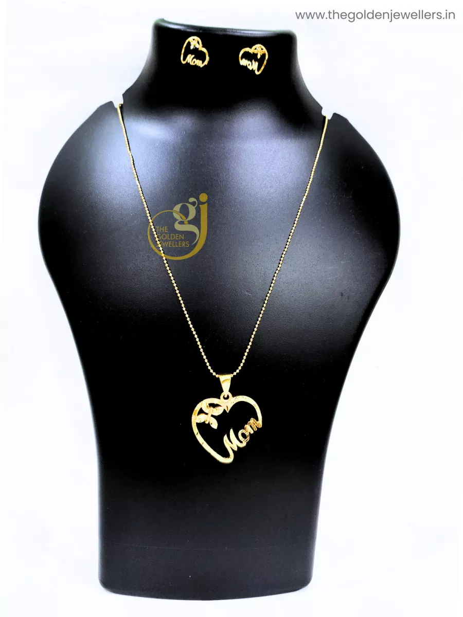 Simple Pendant Mom Necklace Set Design 2