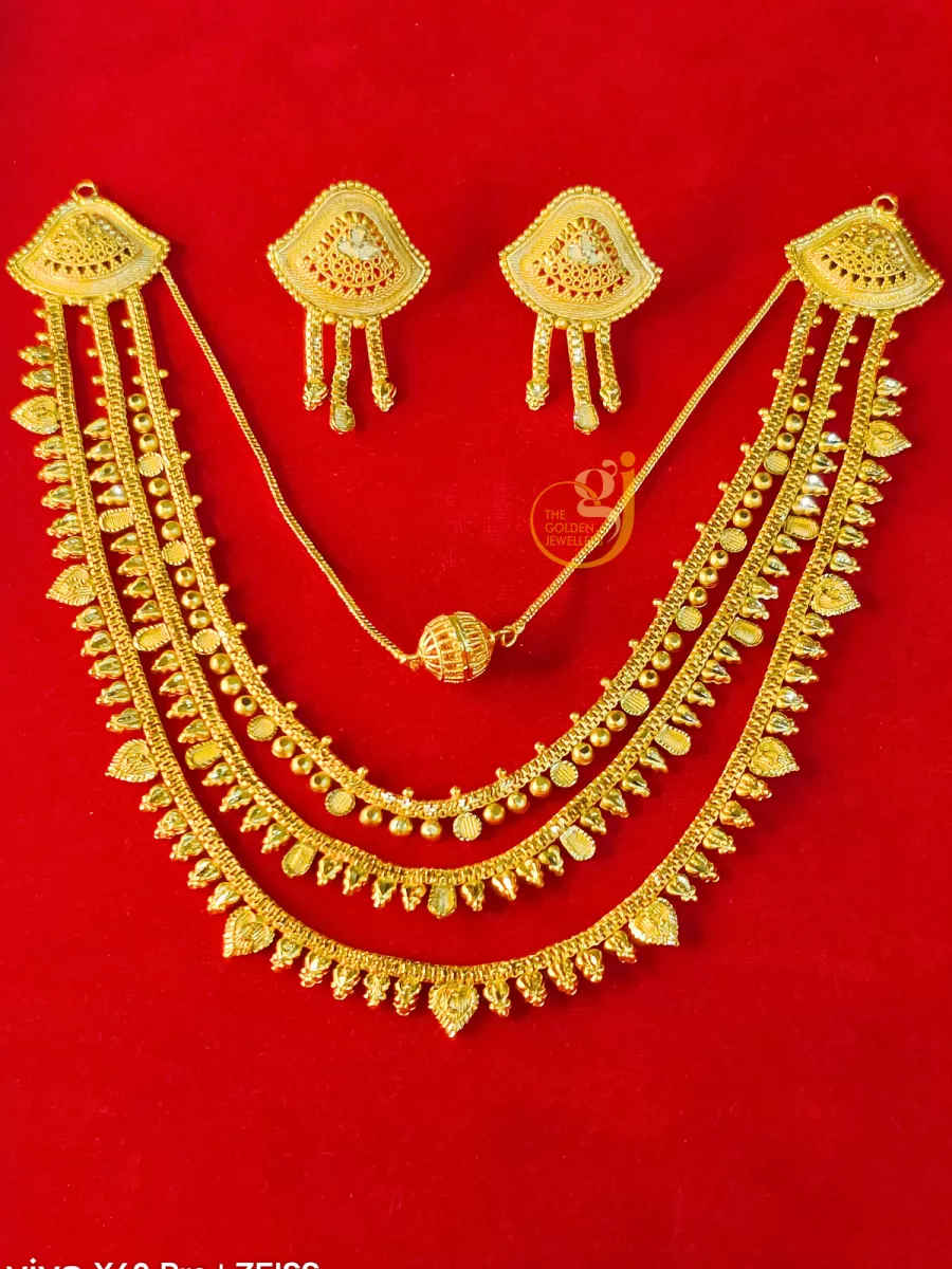 Layered Saveki Traditional Lahori Necklace Set