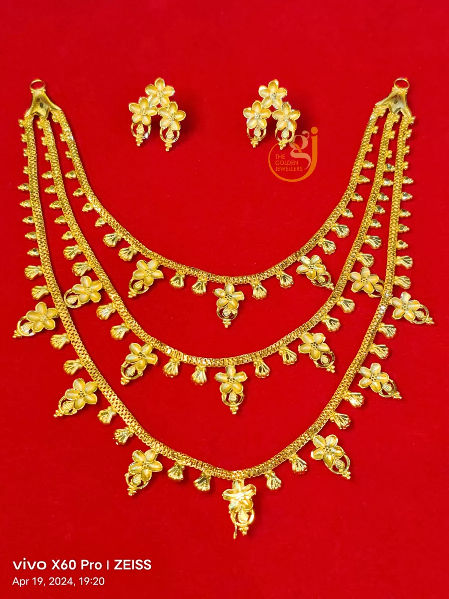 Traditional Saveki Style Elegent Lahori Necklace Set - Kouri Jewels's Trending Pujo Collection